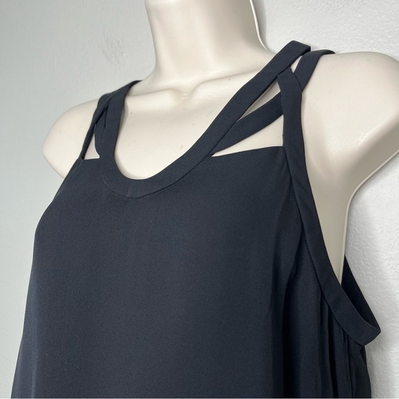 Diane Von Furstenberg Women 100% SILK Top Jessie Blouse Cut Out Strap Sleeveless - Picture 11 of 11